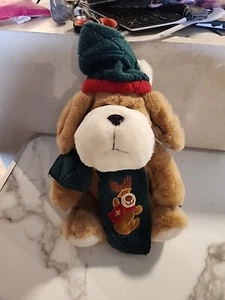 Snowflake Friends Dog Puppy Plush Christmas Santa Hat Sweater 12" Stuffed Animal - Picture 1 of 12