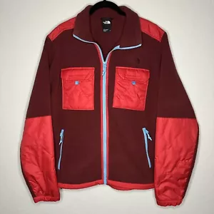 The North Face Herren Small Royal Arch Full Zip Sherpa Fleece Jacke Rot Blau - Bild 1 von 5