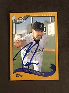 Todd Jones SIGNED AUTOGRAPH 2002 Topps Card Colorado Rockies - Picture 1 of 2