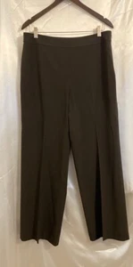Talbots Damen elegante Karriere Hose braun Seitenreißverschluss Stretch Plissee Petites 14 - Bild 1 von 4