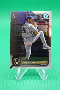 (4 Cards) 2022 Bowman Chrome Base #33 Aaron Ashby Rookie Milwaukee Brewers LB1 - Picture 1 of 8