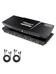TESmart 4K 60Hz Ultra HD Audio Output KVM Switch 4x HDMI 2.0 HKS0401A2U-USBK - Picture 1 of 10