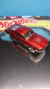 Hot Wheels Redline 1968 Custom Mustang USA HTF Red Spectraflame Brown Int EX/NM - Picture 1 of 7