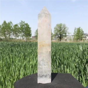 4.24LB Clear quartz Obelisk Natural Reiki Crystal Wand Point Decor Gift XA6143 - Picture 1 of 12
