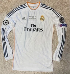 Karim Benzema #9 REAL MADRID 2013 2014 L/S Player Issue Home Jersey UCL JP - Picture 1 of 10
