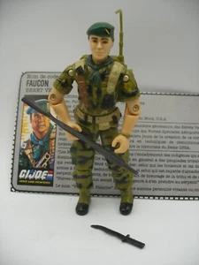 Vintage Hasbro 1987 gijoe GI joe Figure Faucon FALCON V1 Complet file card fr - Picture 1 of 14