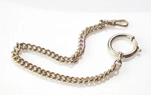 Watch Chain with Spring Ring and Lobster Clasp for Pocket Watch/from Watchmaker Stock - Picture 1 of 3
