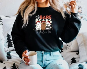 MERRY CHRISTMAS santa Custom Unisex Shirt Xmas Gift, Three Bears  (SWT) - Picture 1 of 4