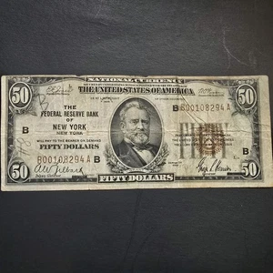 1929 $50 Federal Reserve Banknote of New York, NY - Picture 1 of 2