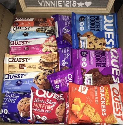 78 Quest Proteína Chocolate Caramelo Chip Pastel Galletas Barras Arándanos Muffins Hornear Foto 1 de 4