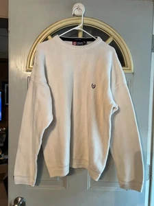Maglione Chaps Ralph Lauren telaio a mano uomo XXL pescatore BIANCO maglia cavo - Foto 1 di 5