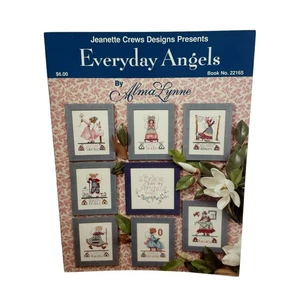 Vintage JEANETTE CREWS Cross Stitch Everyday Angels Alma Lynne Instruction Book - Picture 1 of 4