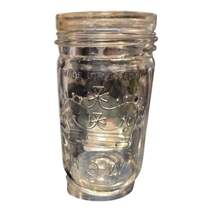Vintage Glass Crown Jar Crown Glass Lid - Picture 1 of 8