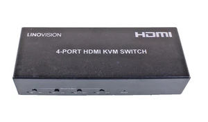 LINOVISION 4K 4x1 HDMI KVM Switch Support Max 4K@30Hz Input with USB2.0 - Picture 1 of 6