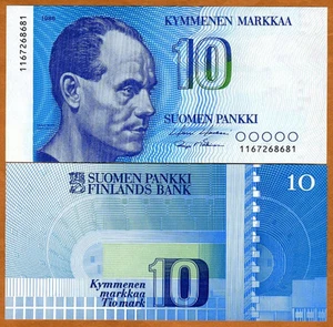 Finlandia, 10 Markkaa, 1986, P-113, pre-Euro, UNC - Imagen 1 de 1