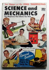 SCIENCE AND MECHANICS Magazine Dec 1955 HD Hummer Ad 55 T-Bird Test DIY Toys - Picture 1 of 8