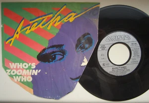 ARETHA FRANKLIN who's zoomin' who 7"-VINYL-45 rarest GERMANY IMPORT nice 1985 - Picture 1 of 2
