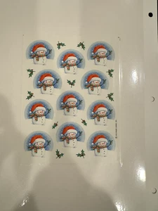 Vintage 80er Jahre Weihnachten Aufkleber - ein ganzes Blatt (Markenzeichen) - Bild 1 von 1