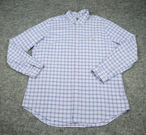Ralph Lauren Shirt Mens 2XL XXL Blue Plaid Casual Button Up Long Sleeve Adult - Picture 1 of 14