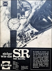 Zentra SR Armbanduhren, originale Werbung aus 1965 - Picture 1 of 1