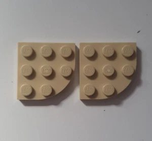 LEGO 30357 3x3 Round Corner Plate Tan x 2 - Picture 1 of 1