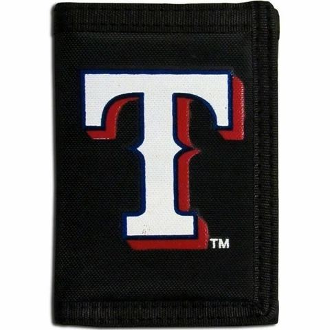 Texas Rangers Trifold Nylon Wallet MLB Licensed Baseball Cover