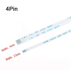 4Pin FFC/FPC Flexible Flat Cable Ribbon 0.5/1.0mm Pitch AWM 20624 Length 6-40cm - Picture 1 of 4