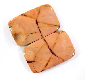 Par de pendientes de piedras preciosas cabujón radiante de poligrama natural de 20 quilates CB = 0141 - Imagen 1 de 7