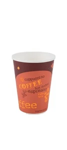 12 oz Hot Cup Paper 1000 CT BPA free Coffee Print Poly - Picture 1 of 2