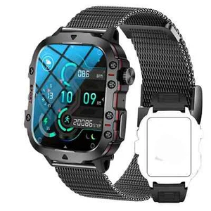 IP68 Waterproof Rugged Smartwatch Men Wireless Call Fitness Outdoor Sports Watch - Picture 1 of 10