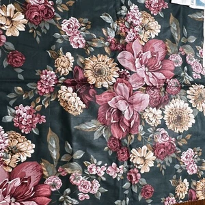 3 pc Decorative Fabric Large Floral Pattern LOTTI 26X26 VTG Teflon Cotton NOS - Picture 1 of 4