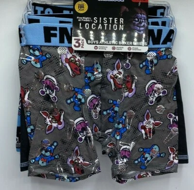 Boys Size 4 Boxer Briefs Underwear Athletic 3 Pack Mesh Five Nights At Freddy's - Image 1 of 3