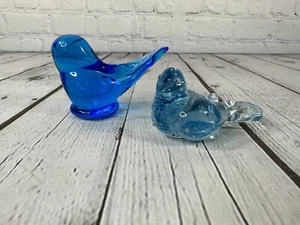 Vintage Bluebird Of Happiness Signed Leo Ward 1986 & Clear Bird w/Bubbles Japan - Picture 1 of 8
