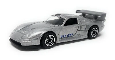 Matchbox MBX Superfast 1999 No 16 Porsche 911 GT1 silver German issue unboxed - Image 1 of 3