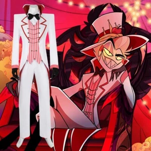 Xcoser Hazbin Hotel Lucifer Morningstar Disfraz Disfraz Sombrero Guantes Conjunto Completo  - Imagen 1 de 16