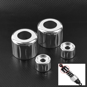 Cubierta de perno de montaje superior y de choque inferior apta para Harley Sportster XL cromo - Imagen 1 de 8
