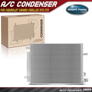 1Pc A/C Condenser w/ Receiver Drier for Cadillac ATS CTS 2016-2019 Chevy Camaro - Picture 1 of 8