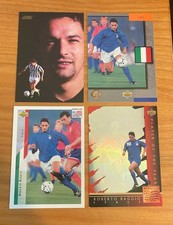 Lot 4x Roberto Baggio 1992 Score 1994 Upper Deck World Cup Hologram