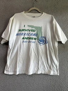 Camiseta De Colección 1992 I Survived Hurricane Andrew XL EE. UU. - Imagen 1 de 9