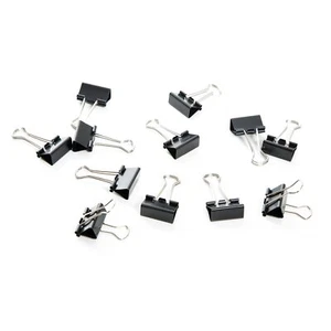 12 kräftige Métal Pinces de bureau en métal Pinces Clips Nostalgie Vintage Mi... - Afbeelding 1 van 4