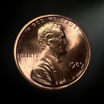 1989 P Philadelphia Lincoln Memorial Penny Brilliant Uncirculated (BU) - Image 1 of 2
