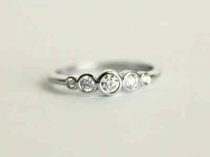 1.50Ct Real Moissanite Women's Bezel Set Engagement Ring 14K White Gold Plated - Picture 1 of 6