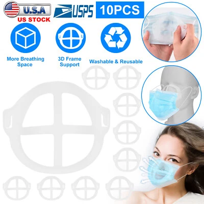 10Pcs 3D Face Mask Bracket Separate Inner Stand Holder Breathing Support Frame - Image 1 of 4