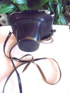 HARD ZENITH CASE FITTED CAMERA CASE BLACK LEATHER CAMERA CASE - Picture 1 of 4