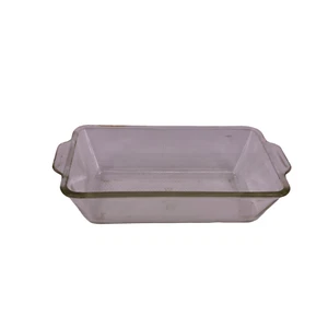 Vintage Pyrex Clear Glass Loaf Pan w/ Handles #212 Heavy 8.5" x 5" x 2.5" - Picture 1 of 12