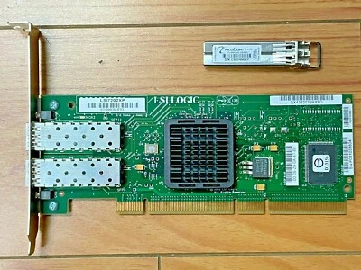 LSI Logic LSI7202XP 03-00036-01D Dual Port 4Gbs w/ PicoLight PLRXPL-VE-SG4-22  - Image 1 of 3