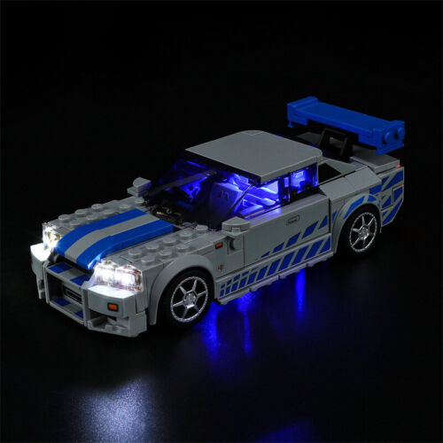 Ensemble de lumière DEL brillante pour LEGO Nissan Skyline GT-R (R34) 2 Fast 2 Furious 76917