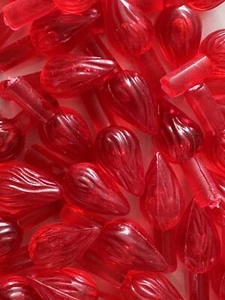VTG Red Ceramic Christmas Tree Lights Twist 75 Medium Replacement Bulbs 1” NOS - Picture 1 of 3