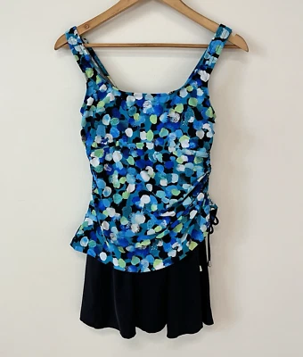 Maxine of Hollywood Women's Size 6 Skirted Swim Dress One Piece Swimsuit Beach - Image 1 of 4