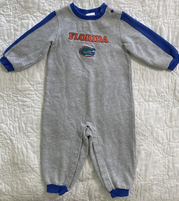 Infant Florida Gators One Piece L/S Pant Romper, 24 Months, Warm Interior Fleece - Image 1 of 4